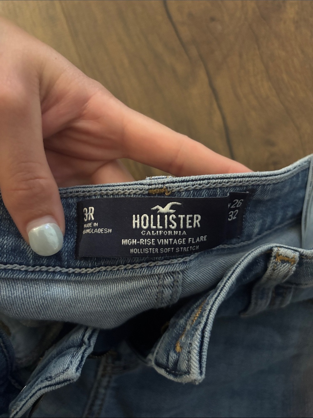 Hollister Light Blue Distressed Flare Jeans - Picture 3 of 5